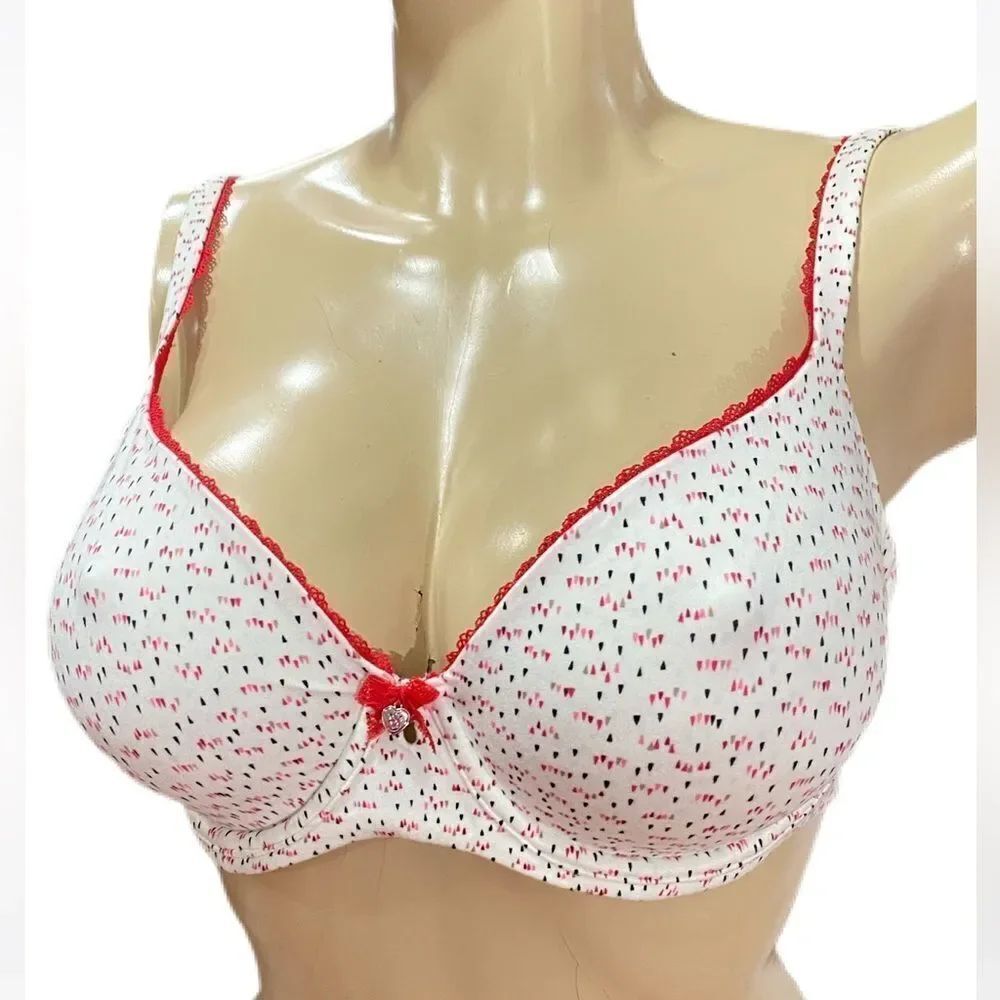 Victoria’s Secret Body Supersoft unlined Demi Underwire bra white multicolor 34B
